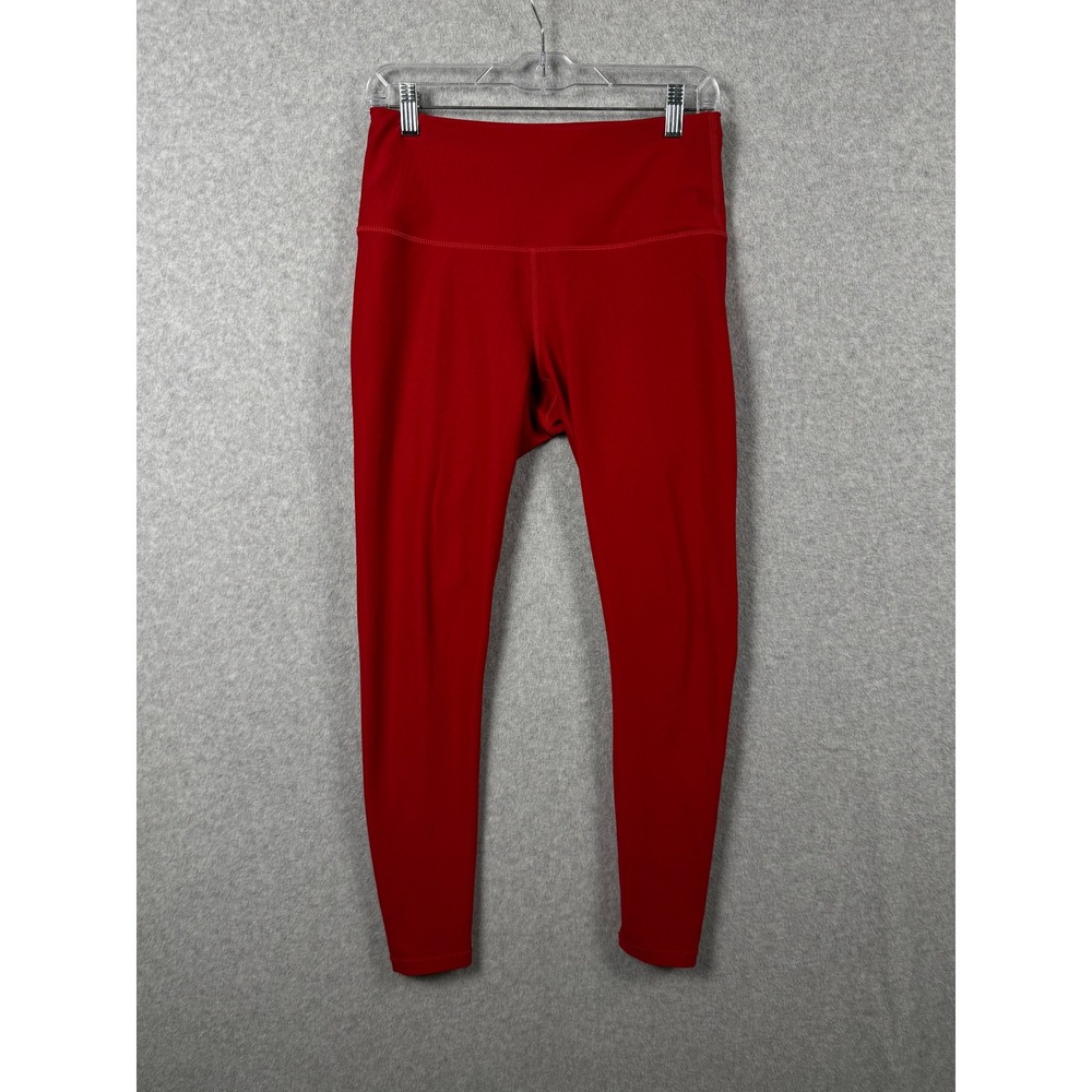 Tesla Yoga Leggings Womens Medium Red High Waisted Athletic Pants FYP52-RED